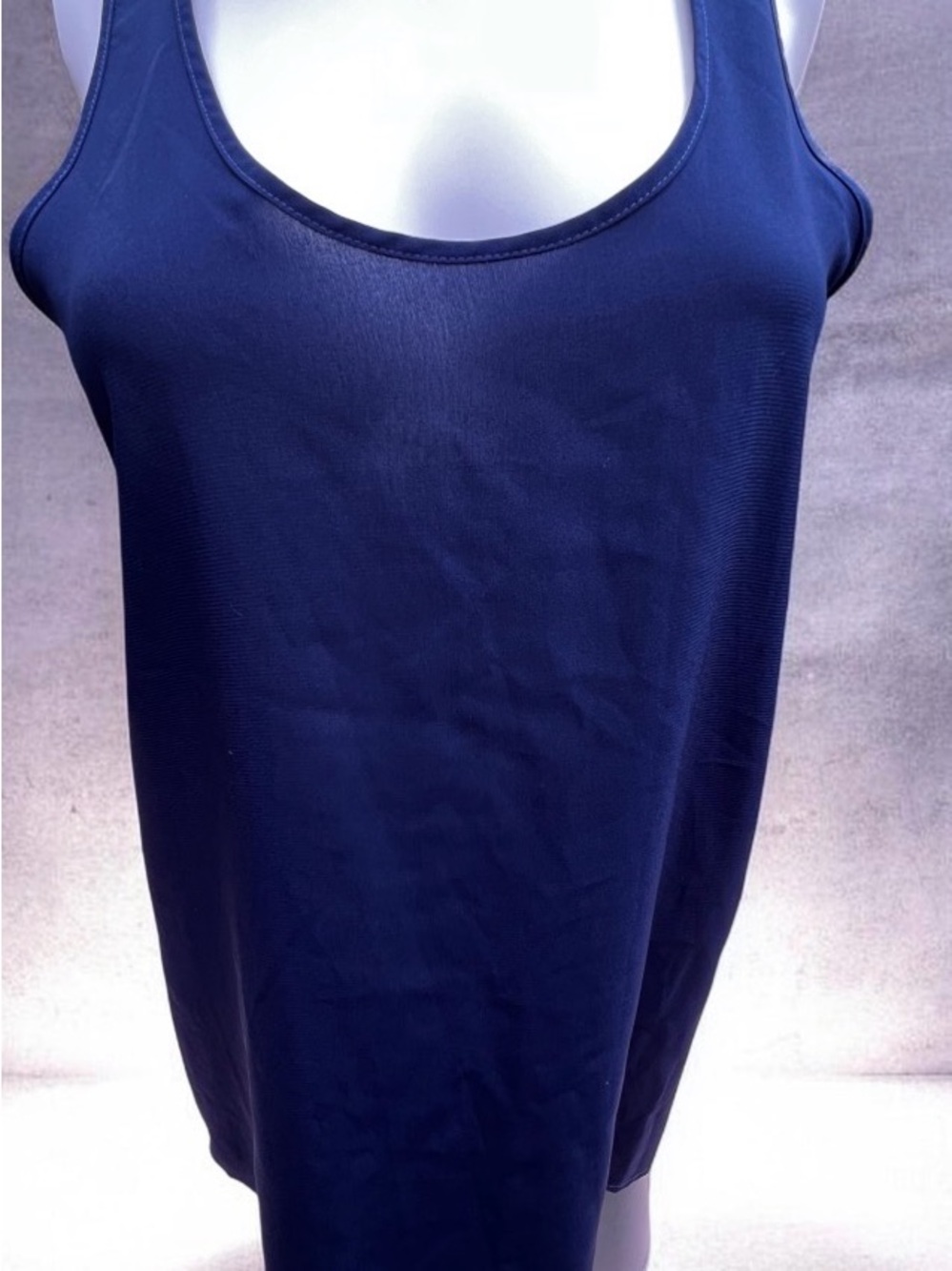 Frenchi (Nordstrom) Navy Scoop Neck Tank Top. Size S.